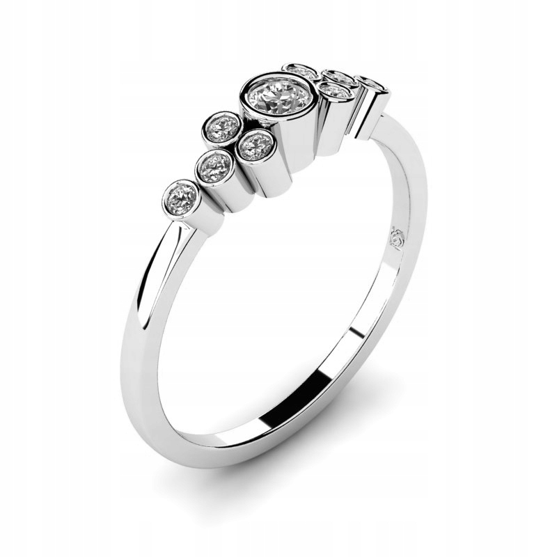 BIELY ZLATÝ PRSTEN S 0,22CT BRILLIANTS