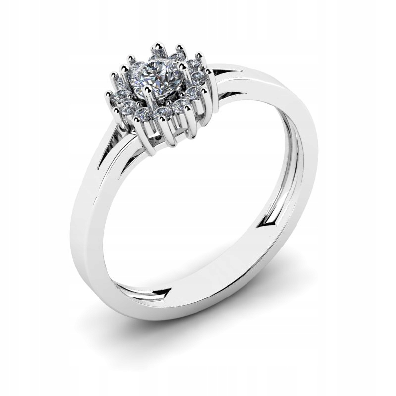 BIELY ZLATÝ PRSTEN S 0,28CT BRILLIANTS