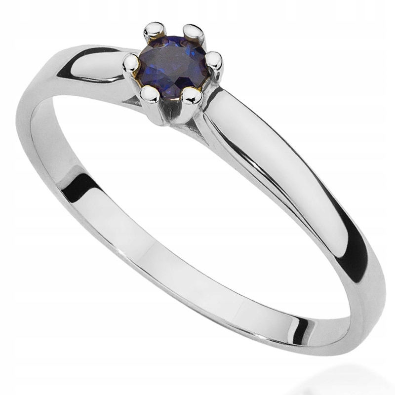 BIELY ZLATÝ PRSTEN S BEZPEČNÝM 0,15 ct