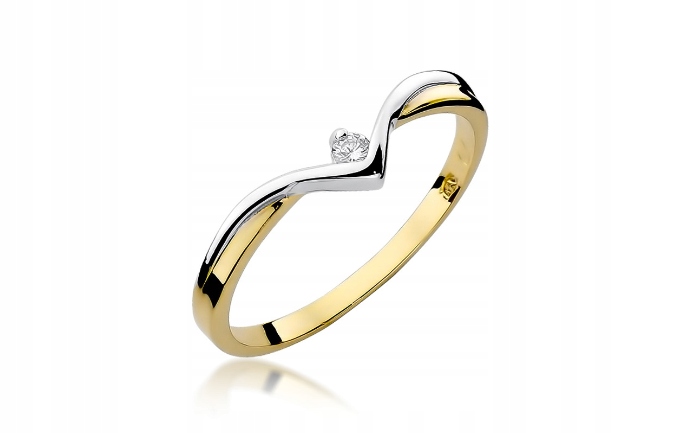 BRILLIANT RING 0,04 CT skúšobná verzia 14 k ŠANCE!