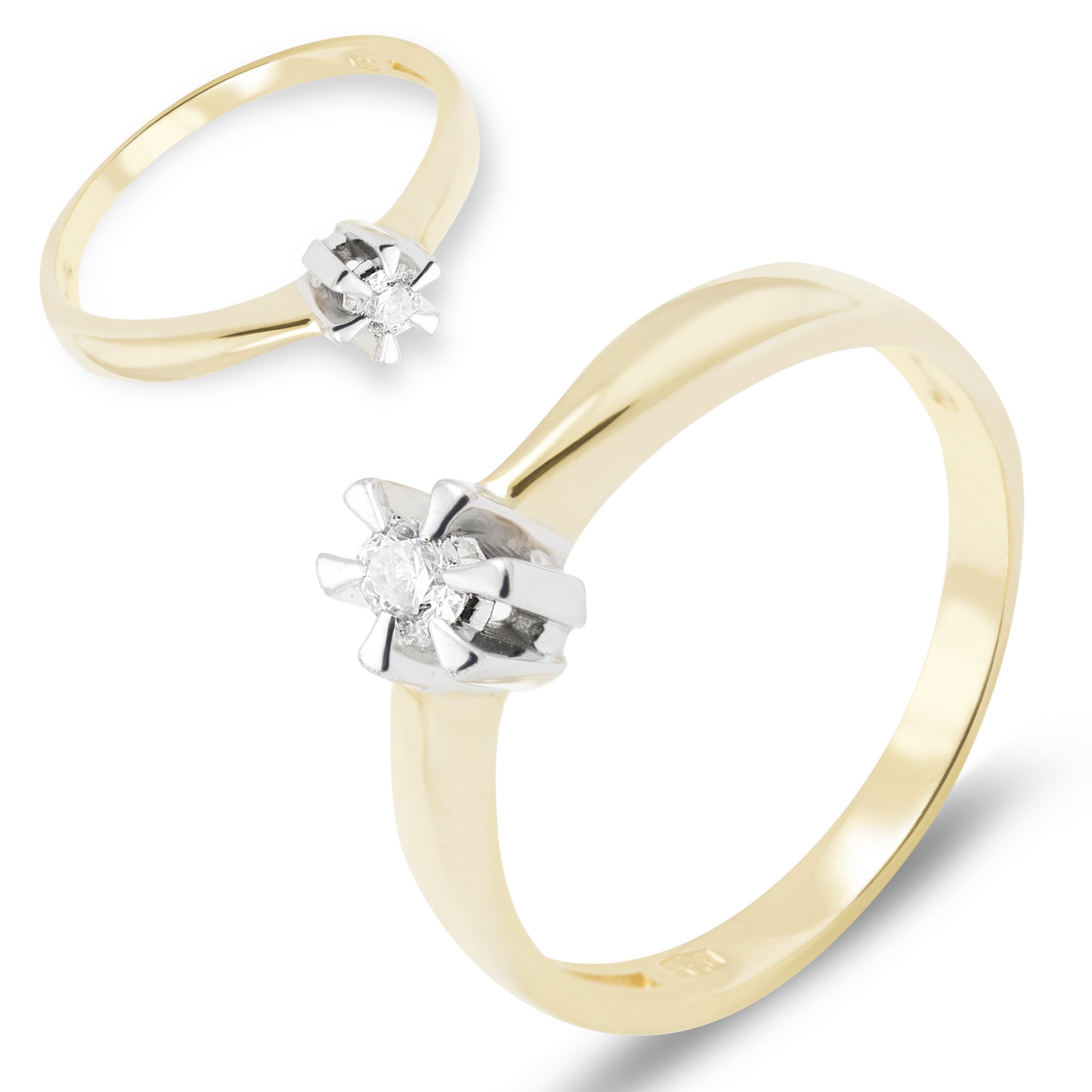 BRILLIANT RING 0,065 ct ZLATO 585 diamant