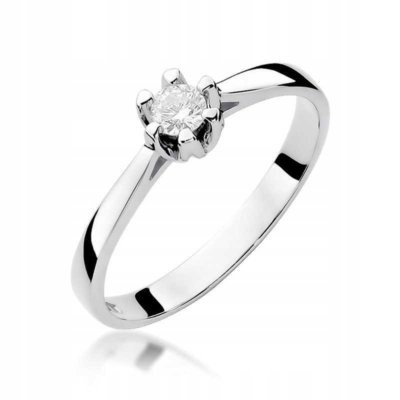 BRILLIANT RING 0,12 CT skúška 14KT ŠANCA!