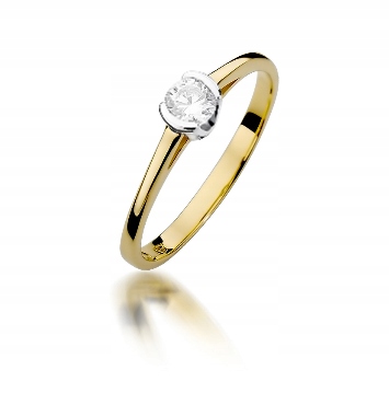 BRILLIANT RING 0,23 CT skúšobná verzia 14 k ŠANCE!