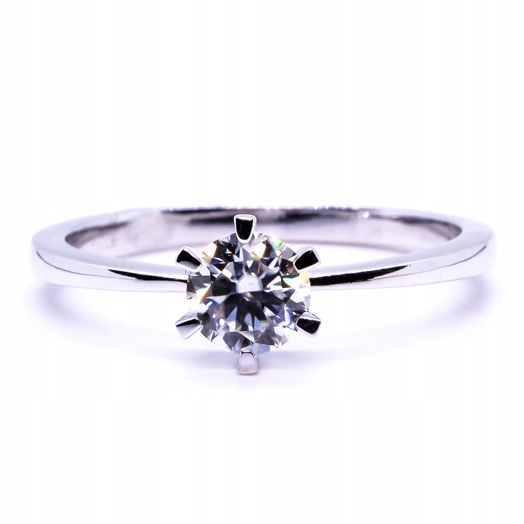 PRSTENEC PRSTEN 0,50CT BIELE ZLATO