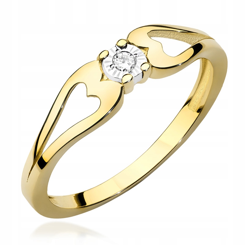 Zásnubný prsteň 585 s diamantom 0,03 ct