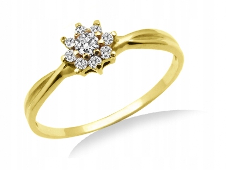 BRILLIANT 0,192CT ZLATÝ PRSTENNÝ PRSTEN