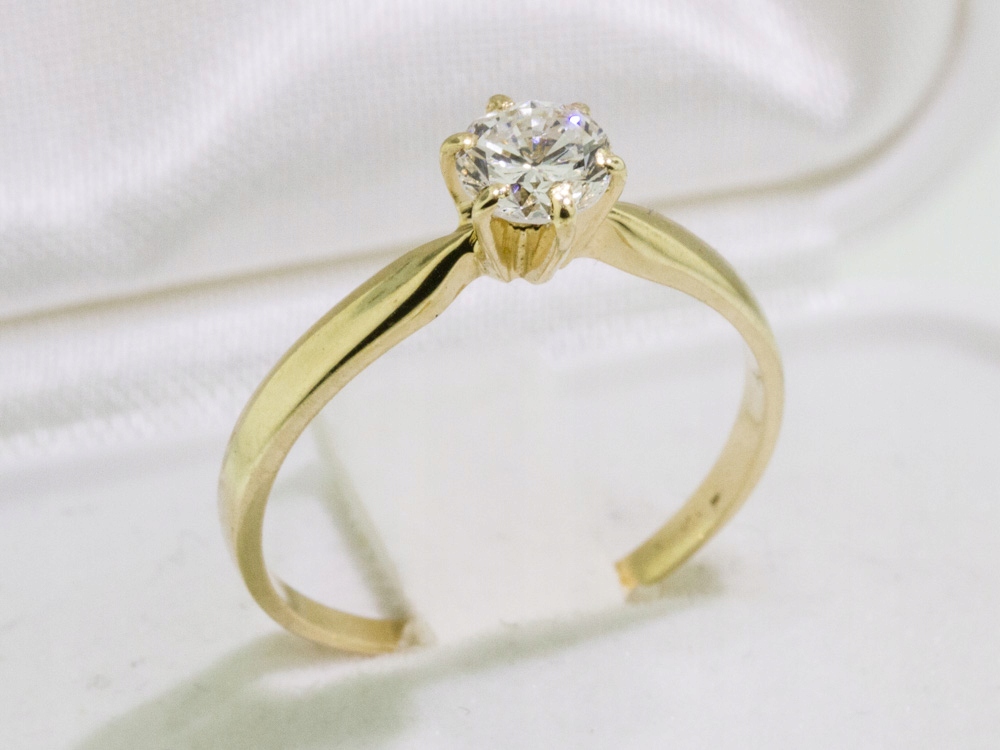BRILLIANT ENGAGEMENT RING 0,66 SI2 / H CERT