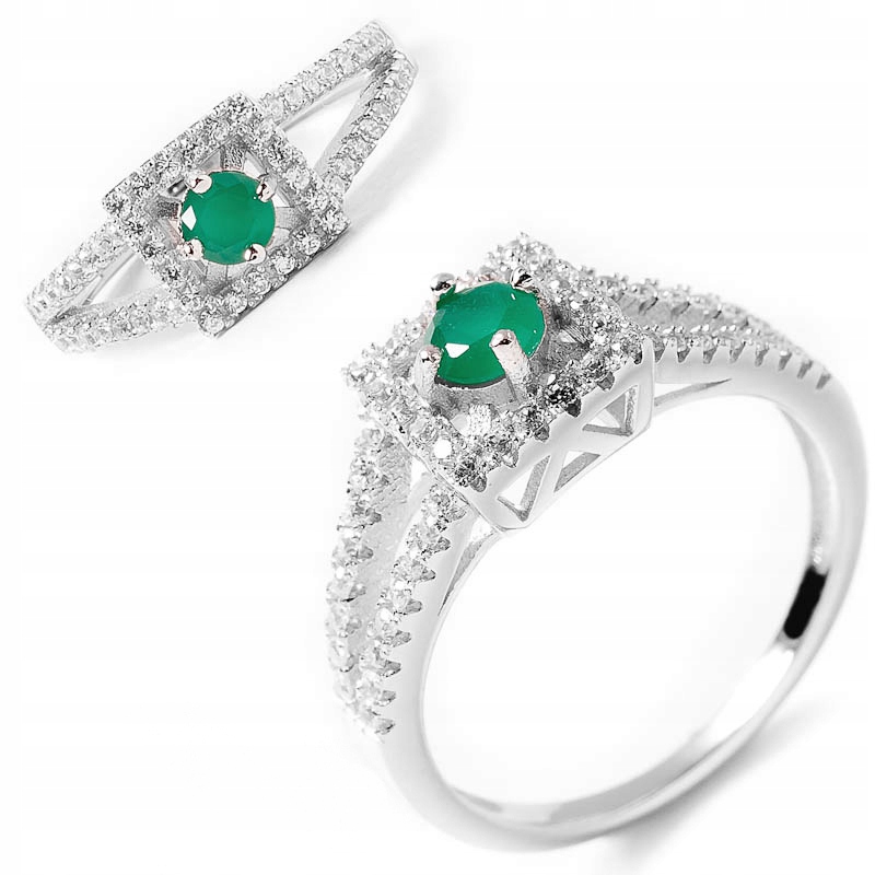 EMERALD ZIRCONIA PRSTENEC