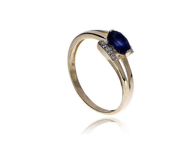 ZÁSUVNÝ KRÚŽOK SAPPHIRE BRILLIANTS GOLD LgP498