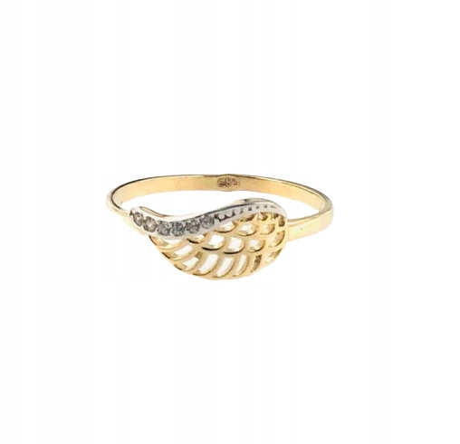 ZLATÝ PRSTEŇ 585 ZIRCONIA WING 16