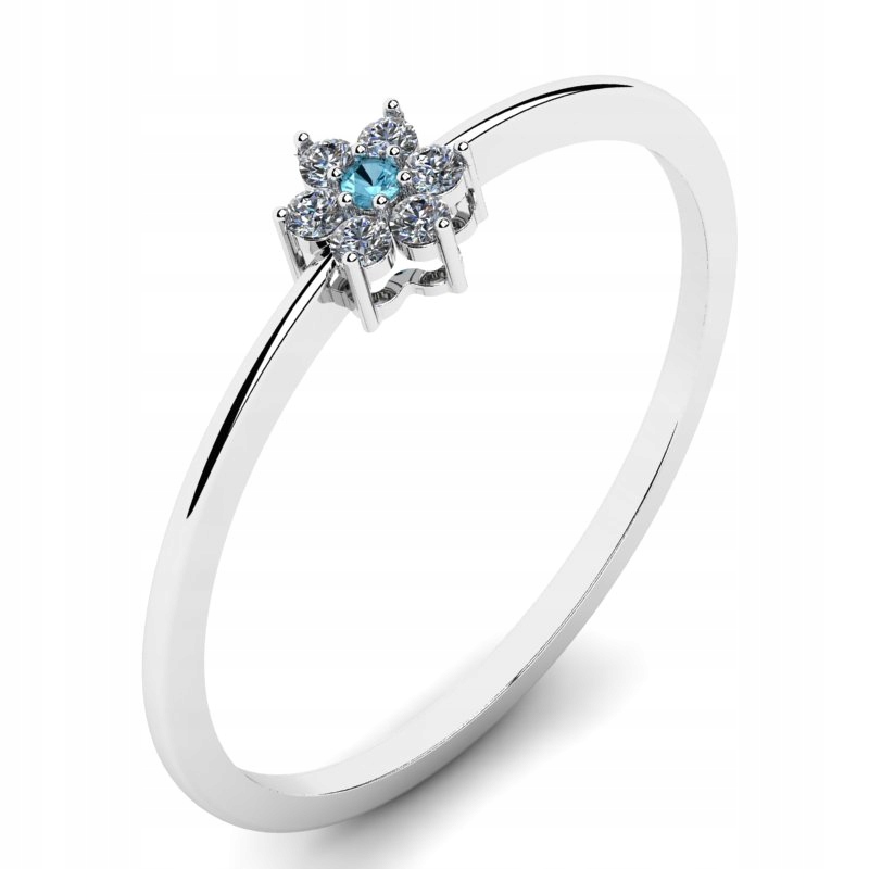 ZLATÝ AQUAMARINE STAR RING DARČEK