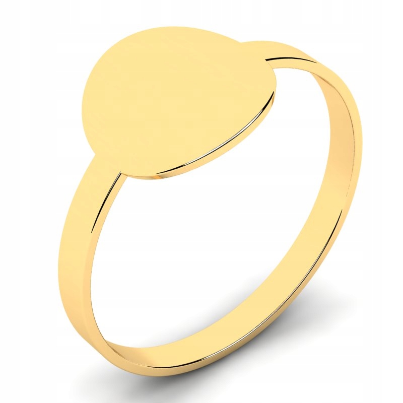 GOLD RING GLOSSY CIRCLE ENGRAVING 14KR