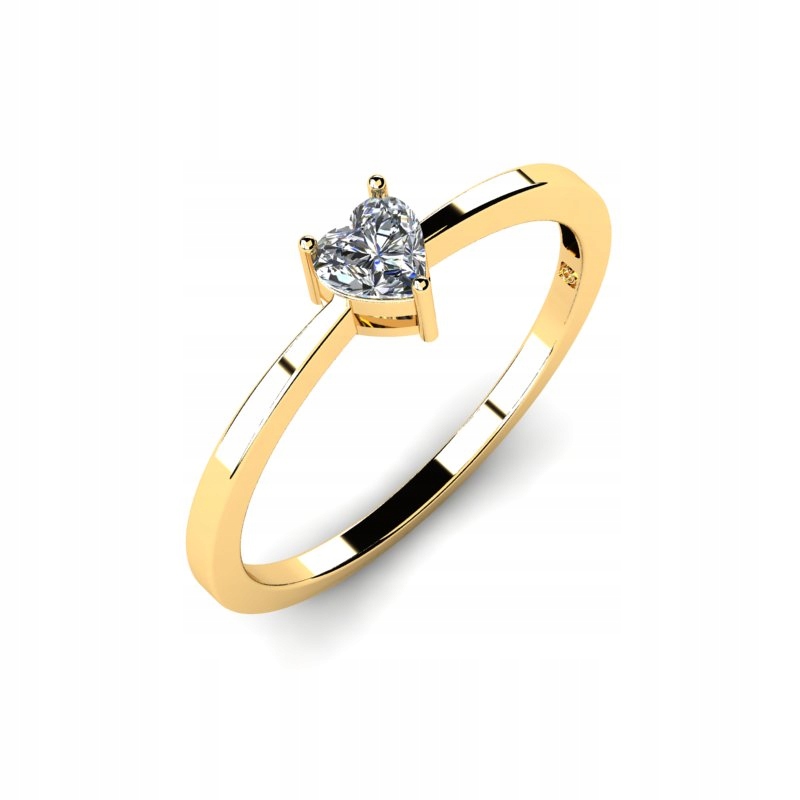 ZLATÝ KRÚŽOK GLOSSY TOPAZ SRDCE 4MM