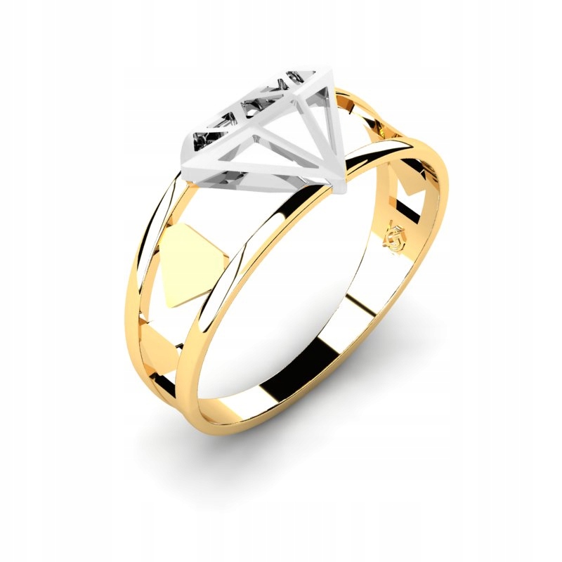 ZLATÝ GLOSSY DIAMANTOVÝ PRSTENNÝ DARČEK