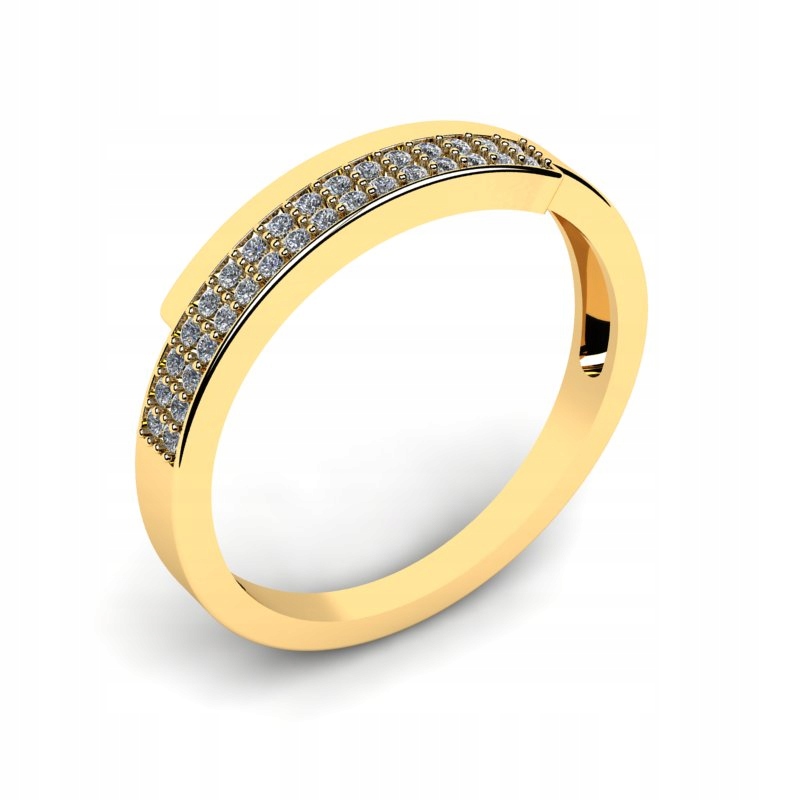 ZLATÝ PRSTEŇ S BRILIANTMI 0,16 CT