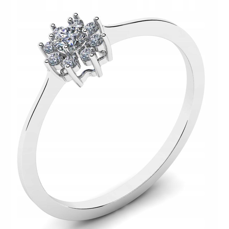 HVIEZDNY PRSTEN ZLATÝ S BRILIANTMI 0,18CT