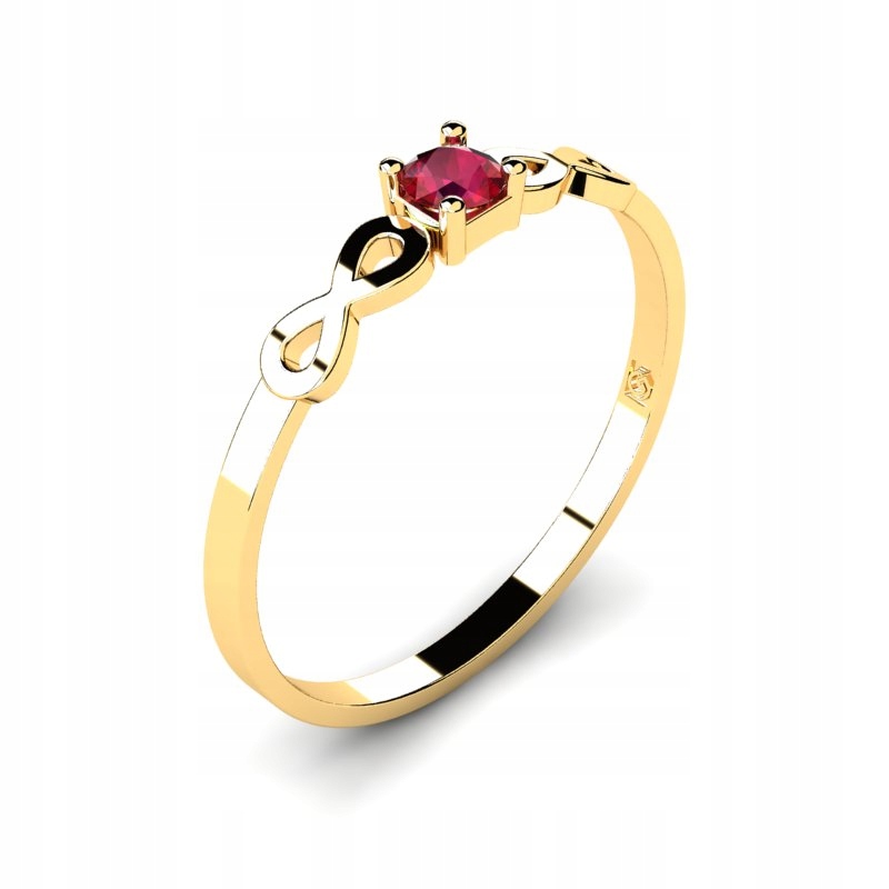 ZLATÝ INFINITNÝ KRÚŽOK S RUBY ZIRCONIA 24H