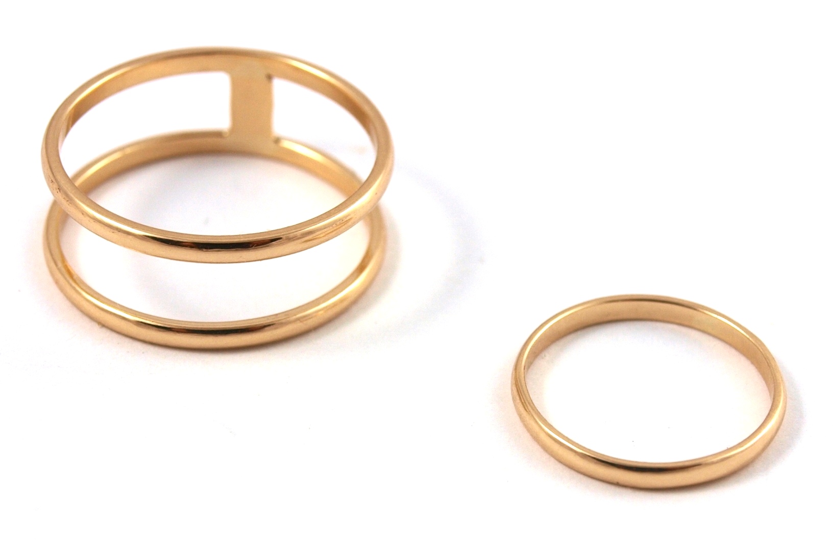 SADA ZLATÝCH PRSTENOV 2 KS PRSTENY GOLD 585