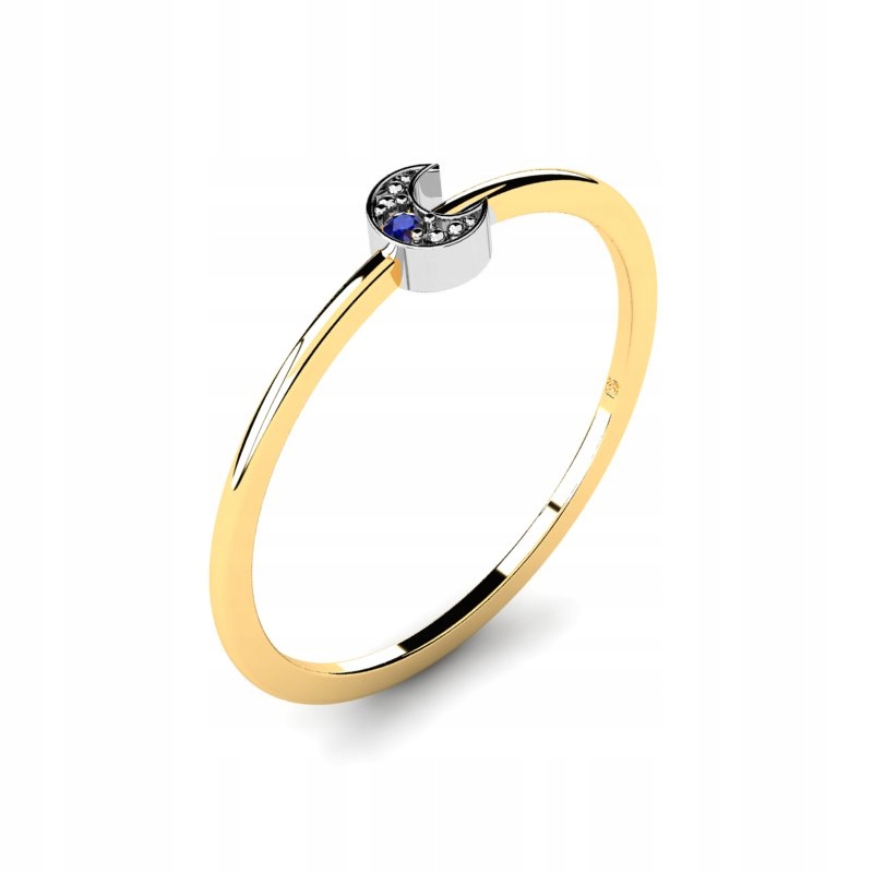ZLATÝ MOZNOVÝ PRSTEN SO ZAPRACOVANÍM ZIRCONIA 14K