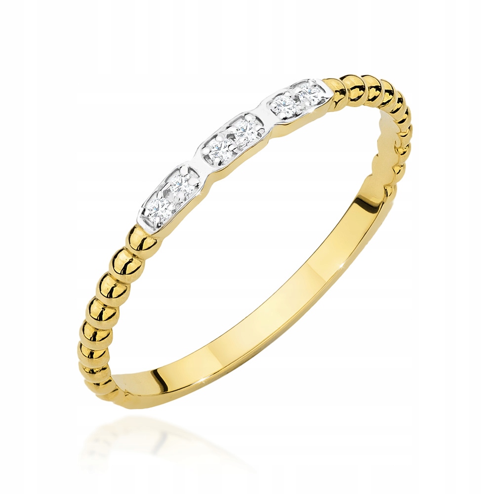 ZLATÝ PRSTEN S BRILIANTMI 0,03ct
