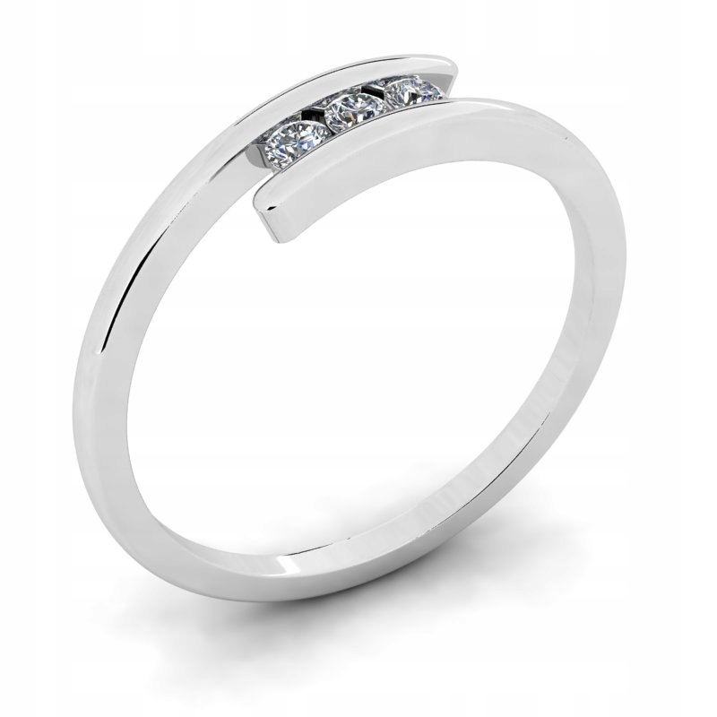 ZLATÝ PRSTEN S BRILIANTMI 0,16CT R17