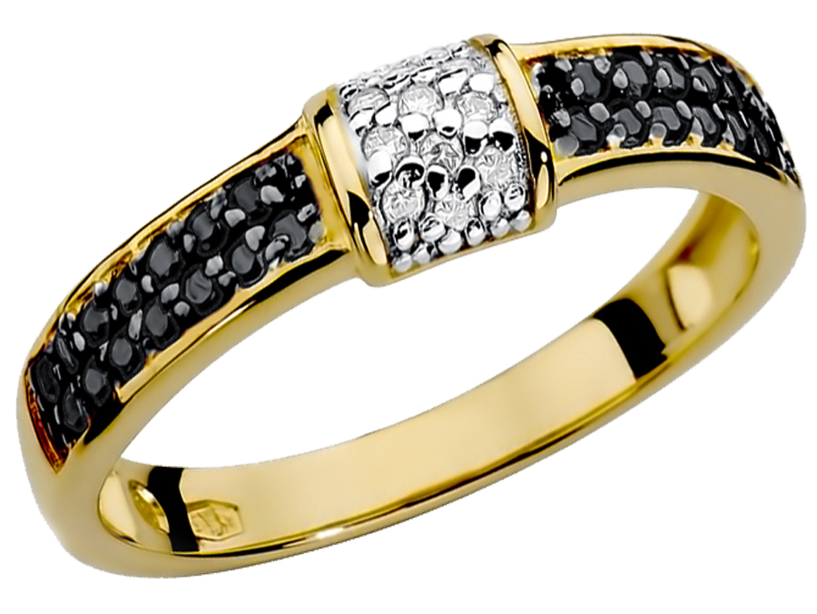 ZLATÝ PRSTEN S BRILIANTMI 0,19 ct