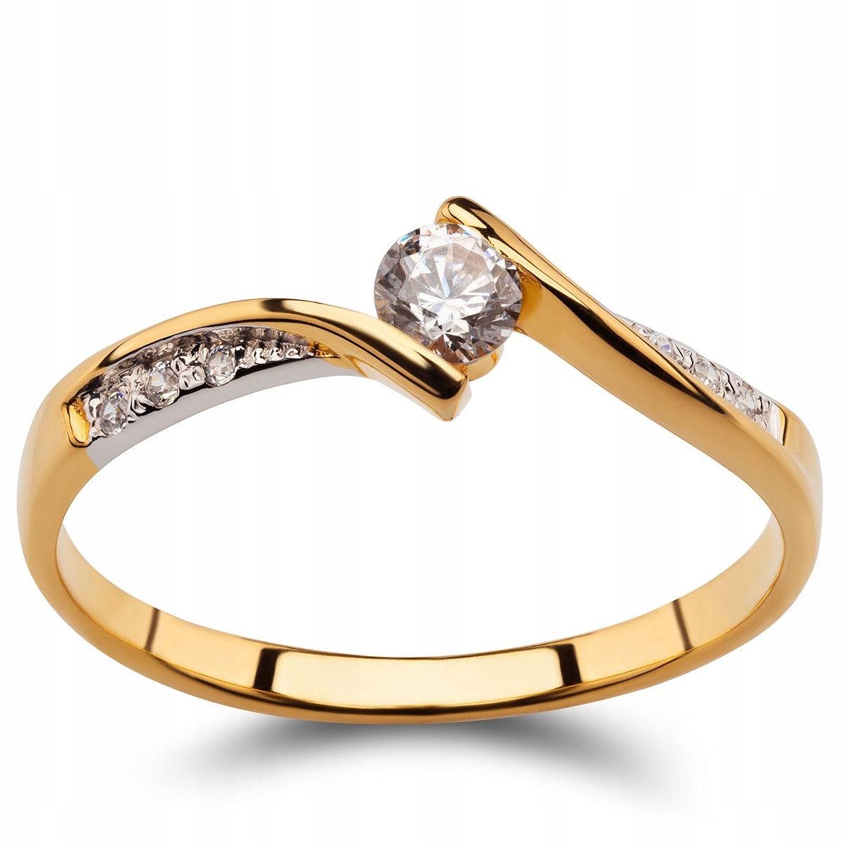 ZLATÝ PRSTEN S BRILIANTMI 0,22CT H / SI 585