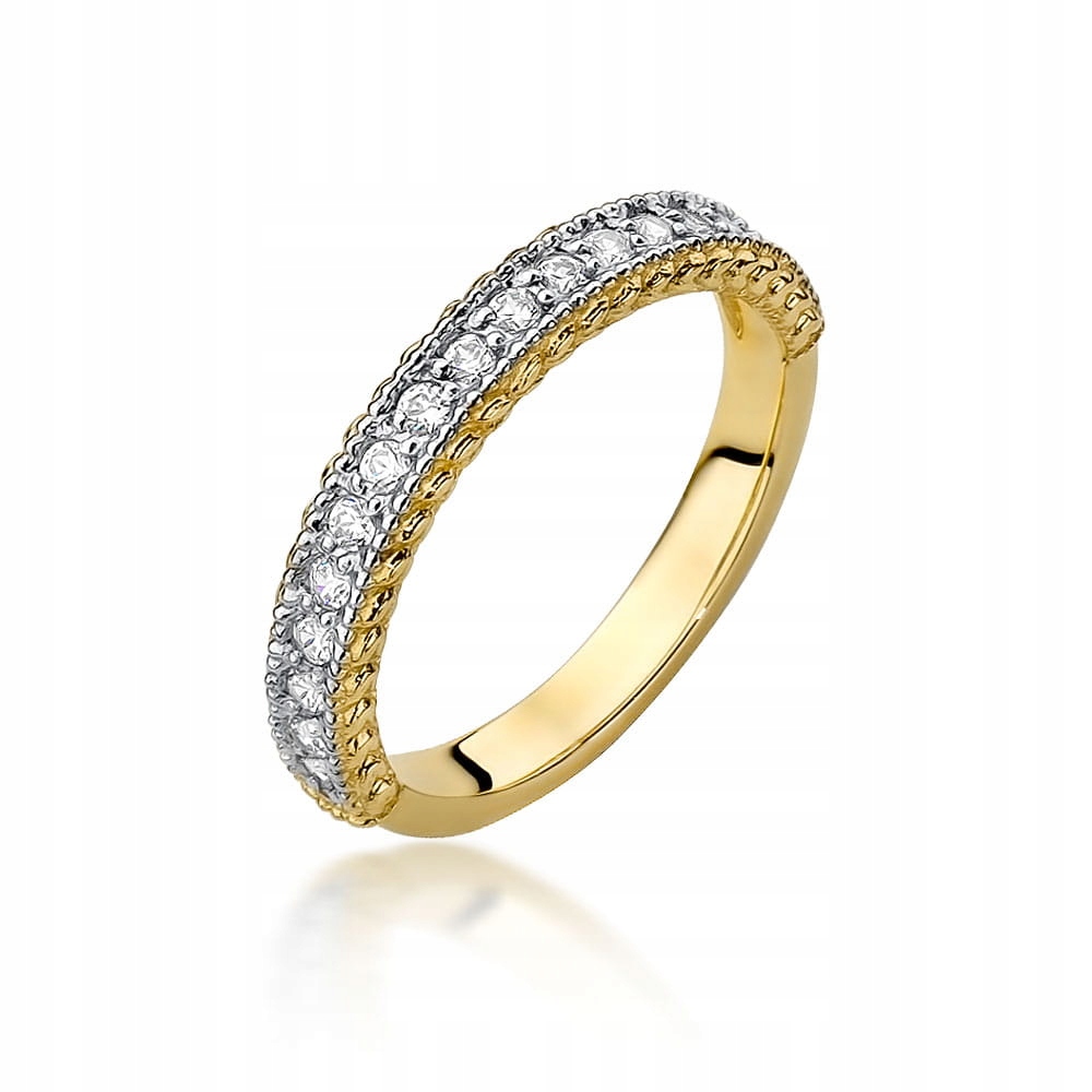 ZLATÝ PRSTEN S BRILIANTMI 0,24ct