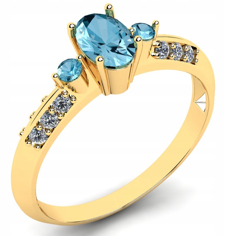 1.22CT ZLATÝ PRSTEN S BRILIANTMI A NÁDOBAMI