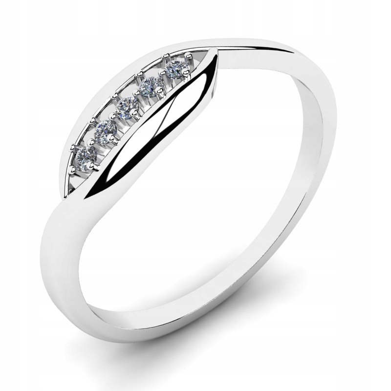 ZLATÝ PRSTEN S BRILIANTMI PRE DARČEK R20