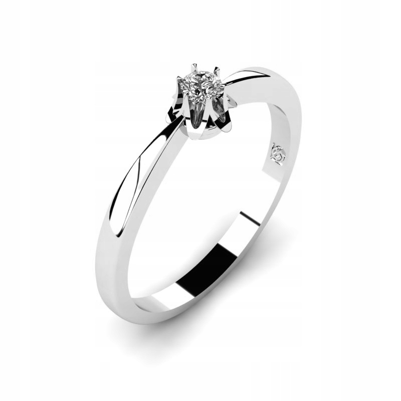 ZLATÝ KRÚŽOK S BRILLIANTOM 0,08CT R20