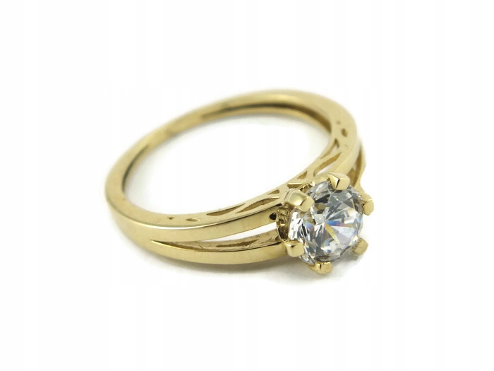 ZIRCONIA GOLD RING PR.585 (L3)