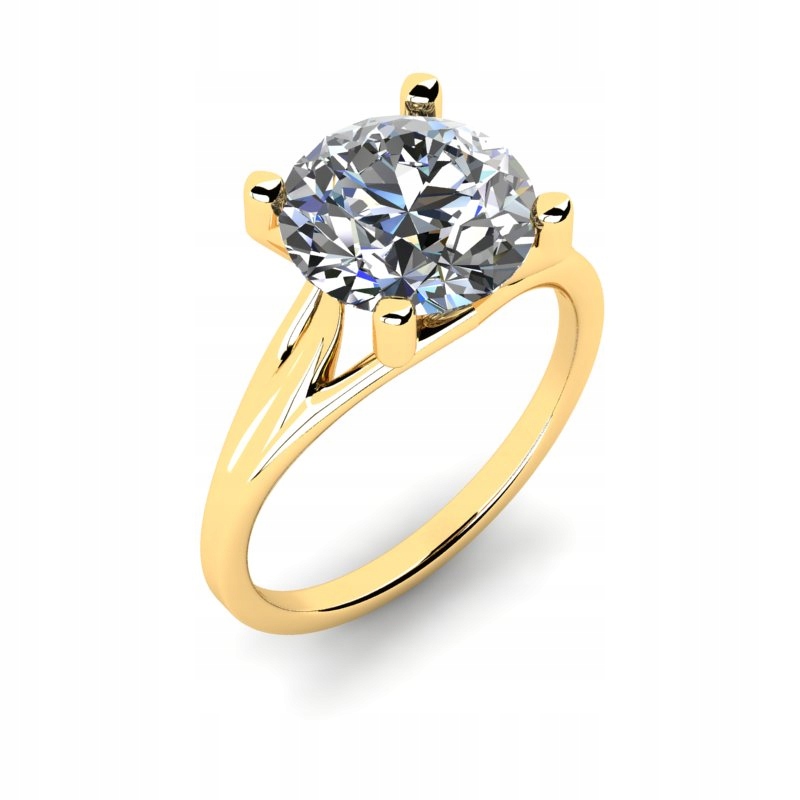 ZLATÝ PRSTEN S VEĽKÝM GLOSSY ZIRCONIA 24 hodín