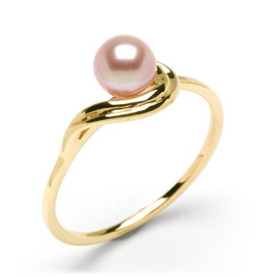 ZLATÝ PRSTEŇ S VEĽKOSTI PINK PEARL 17