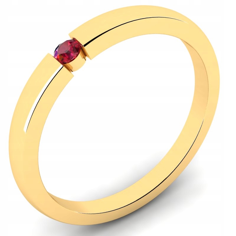 ZLATÝ PRSTEŇ S PRÍRODNÝM RUBY 0,07CT