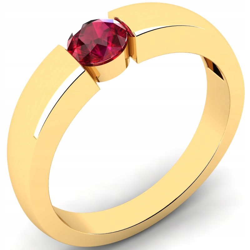 ZLATÝ PRSTEŇ S PRÍRODNÝM RUBY 0,50 ct