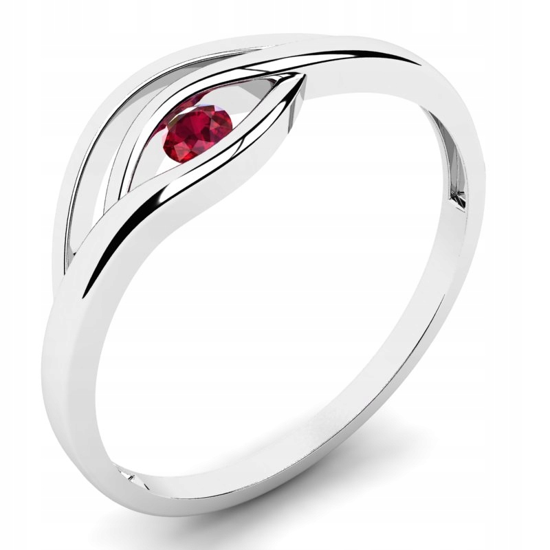 14K ZLATÝ PRSTEŇ S RUBY PRE NARODENINY