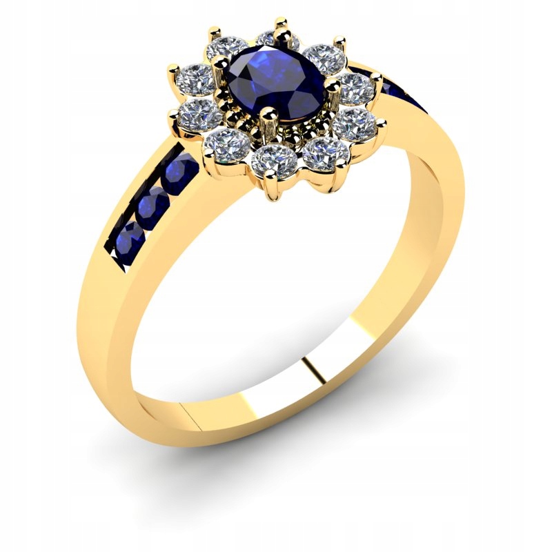 ZLATÝ PRSTEN S BRILIANTNYMI SAPPHIRE 0,95CT