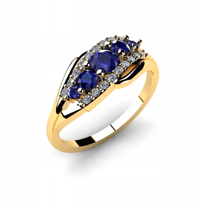 ZLATÝ PRSTEN SO ZARIADENAMI A BRILIANTMI 0,99 ct