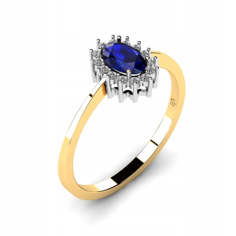 ZLATÝ PRSTEŇ SO ZARIADENÍM A BRILIANTMI 0,55CT