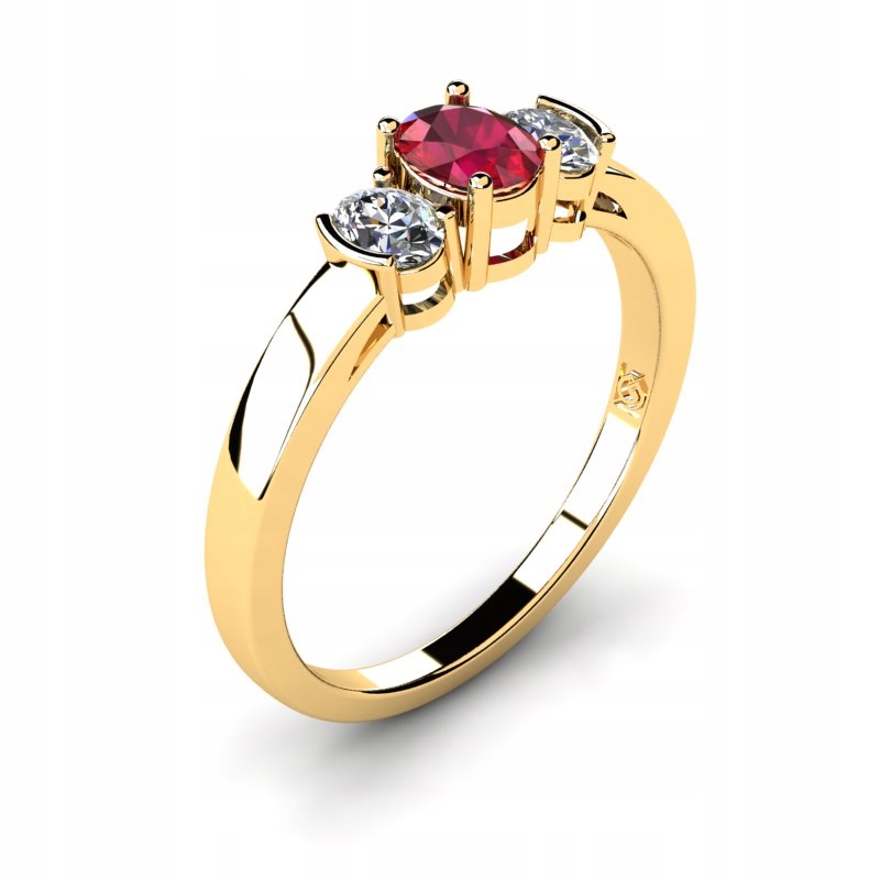 ZLATÝ PRSTEŇ S TOPAZAMI A RUBY 0,67CT 24H