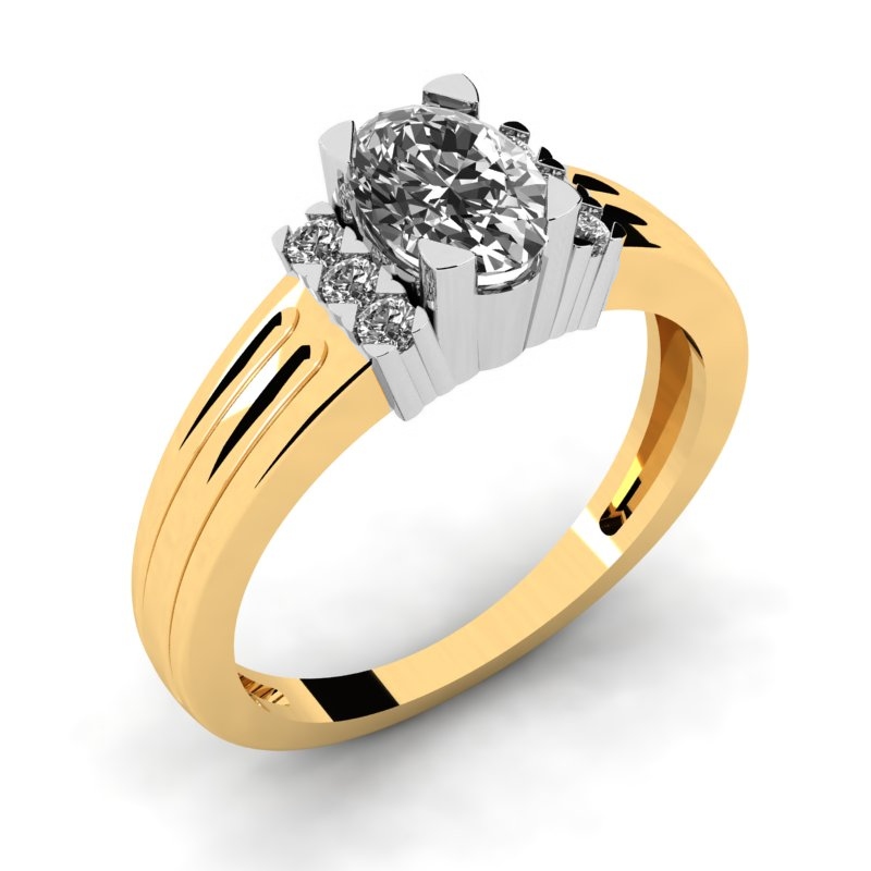 ZLATÝ PRSTEN S TOPAZOM A BRILLIANTAMI 0,65CT