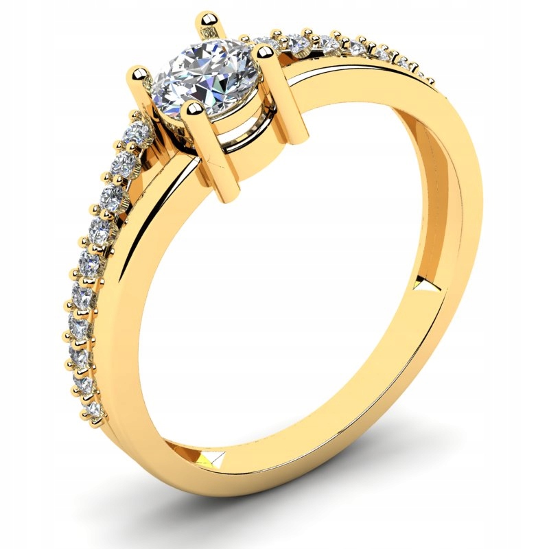 ZLATÝ PRSTEN S TOPAZOM A BRILLIANTAMI 0,73CT