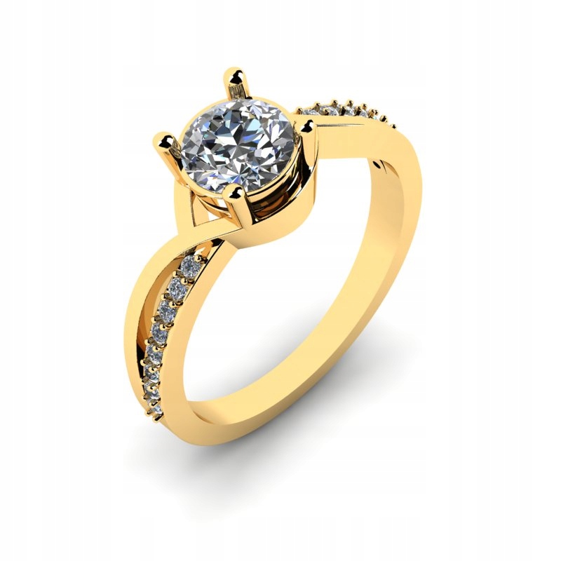 ZLATÝ PRSTEN S TOPAZOM A BRILLIANTAMI 1.20CT