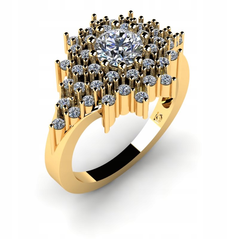 ZLATÝ PRSTEN S TOPAZOM A BRILLIANTAMI 1.30CT