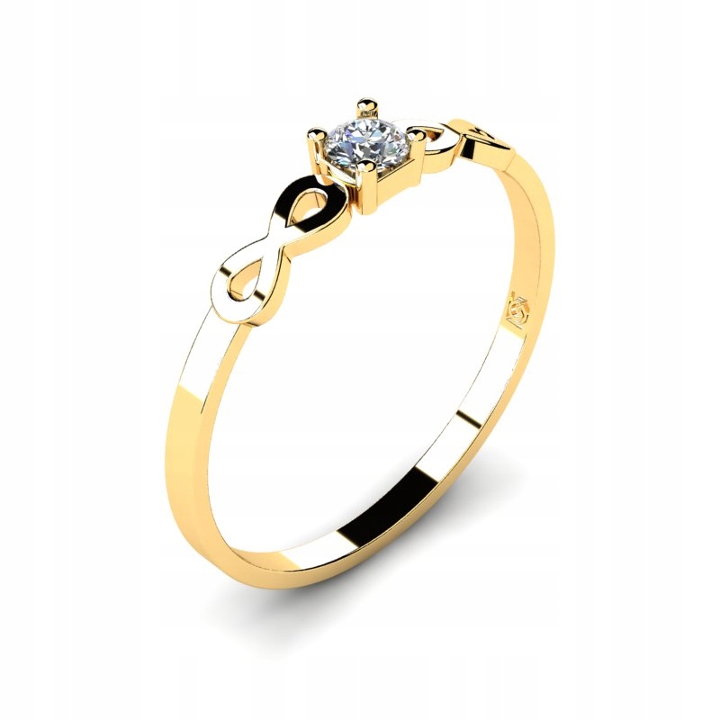 INFINITY GOLD ENGAGEMENT RING SO ZIRKÓNIOU