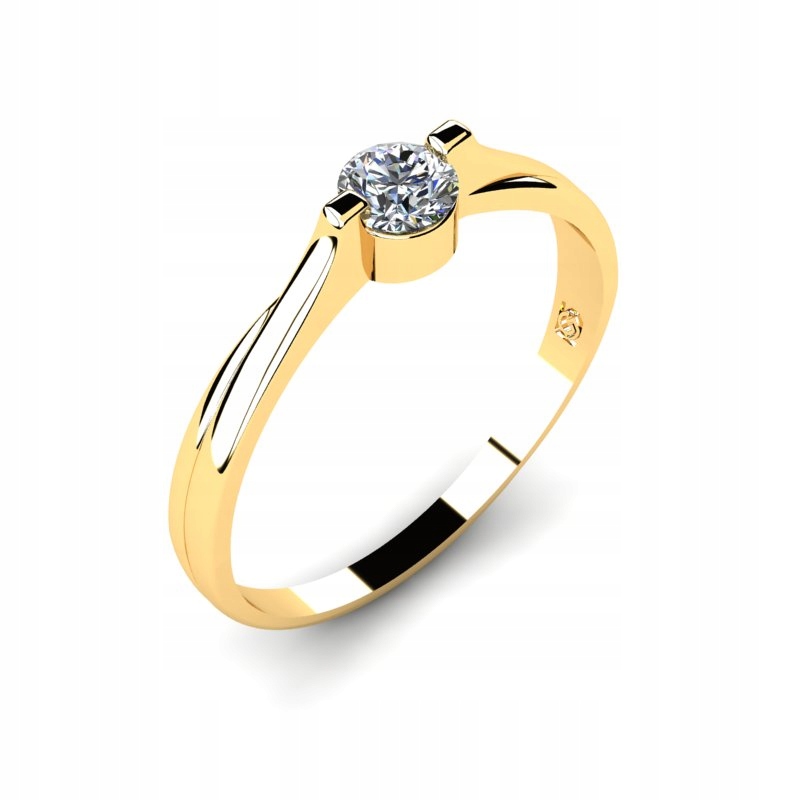 ZLATÝ PRSTENEC PRSTEN S 0,25CT BRILLIANT