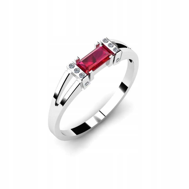 ZLATÝ PRSTENEC PRSTEN S 14K RUBY R19