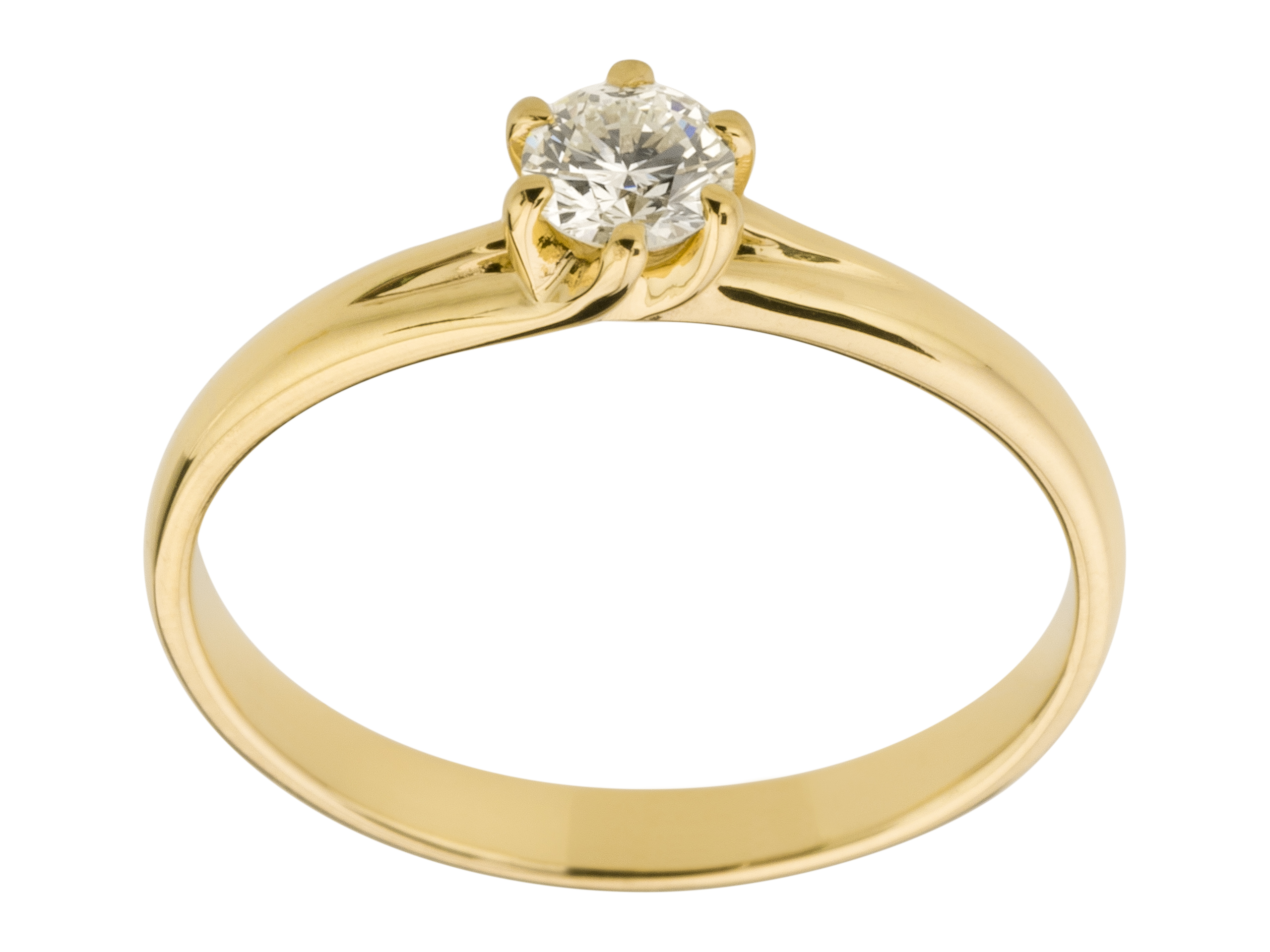 Zlatý prsteň s diamantom 0,27Ct Diamanti