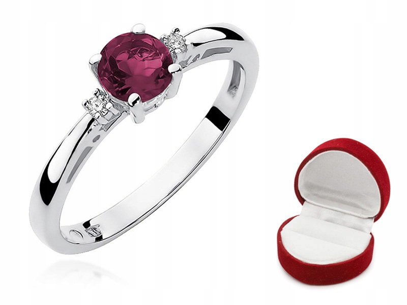Zásnubný prsteň RUBY 0,60 ct + brillanty